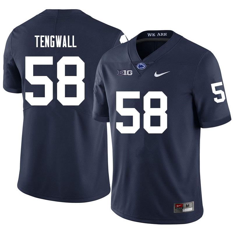 Men #58 Landon Tengwall Penn State Nittany Lions College Football Jerseys Sale-Navy - Click Image to Close